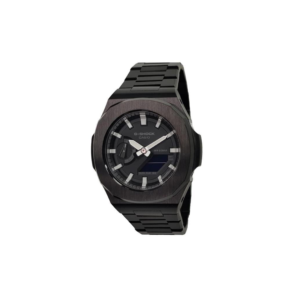 CASIO Custom Collection Electronic Movement Stainless Steel Strap Watch Men's Watches Black Dial GA-2100-1A