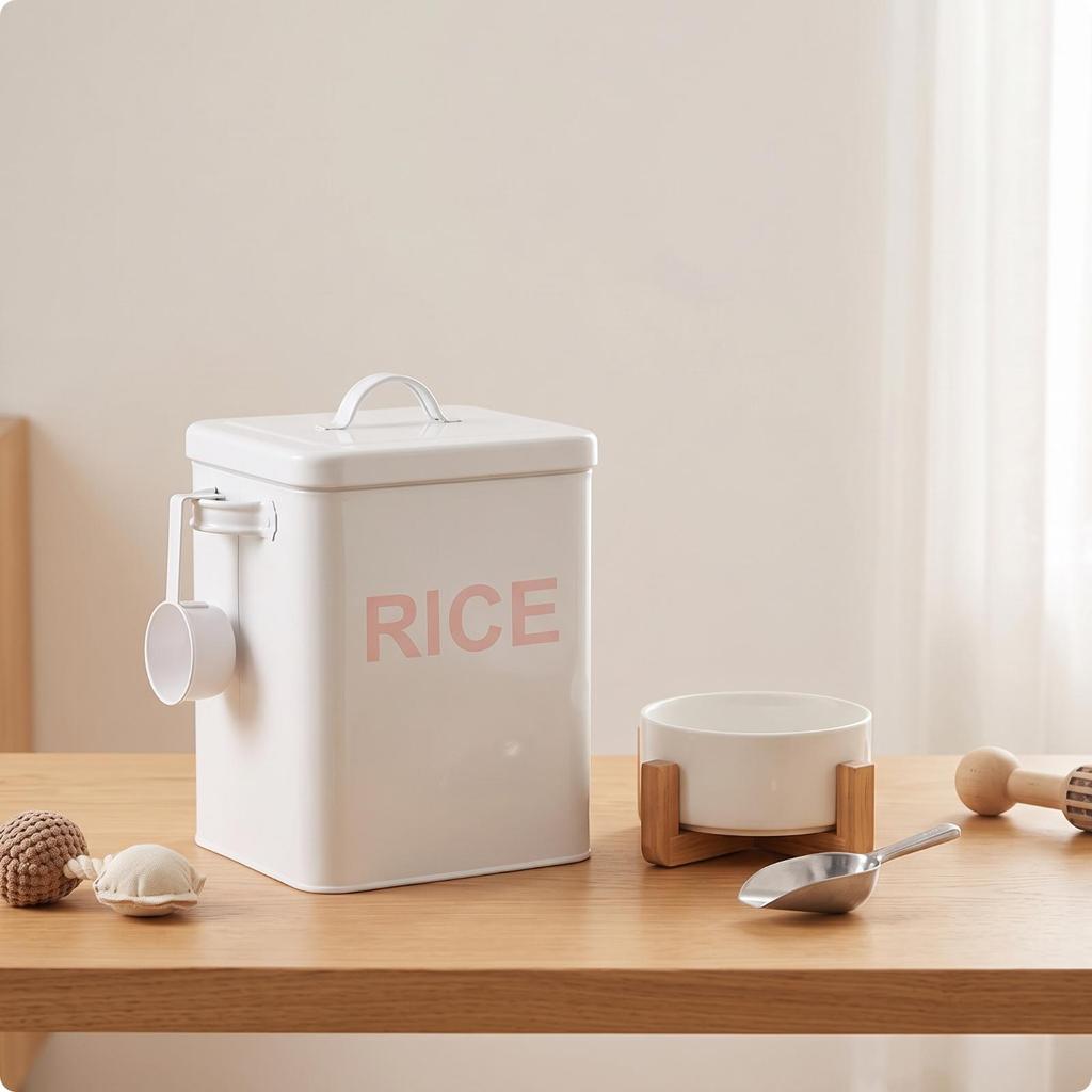 Rice Storage Container with Scoop Airtight for Pantry