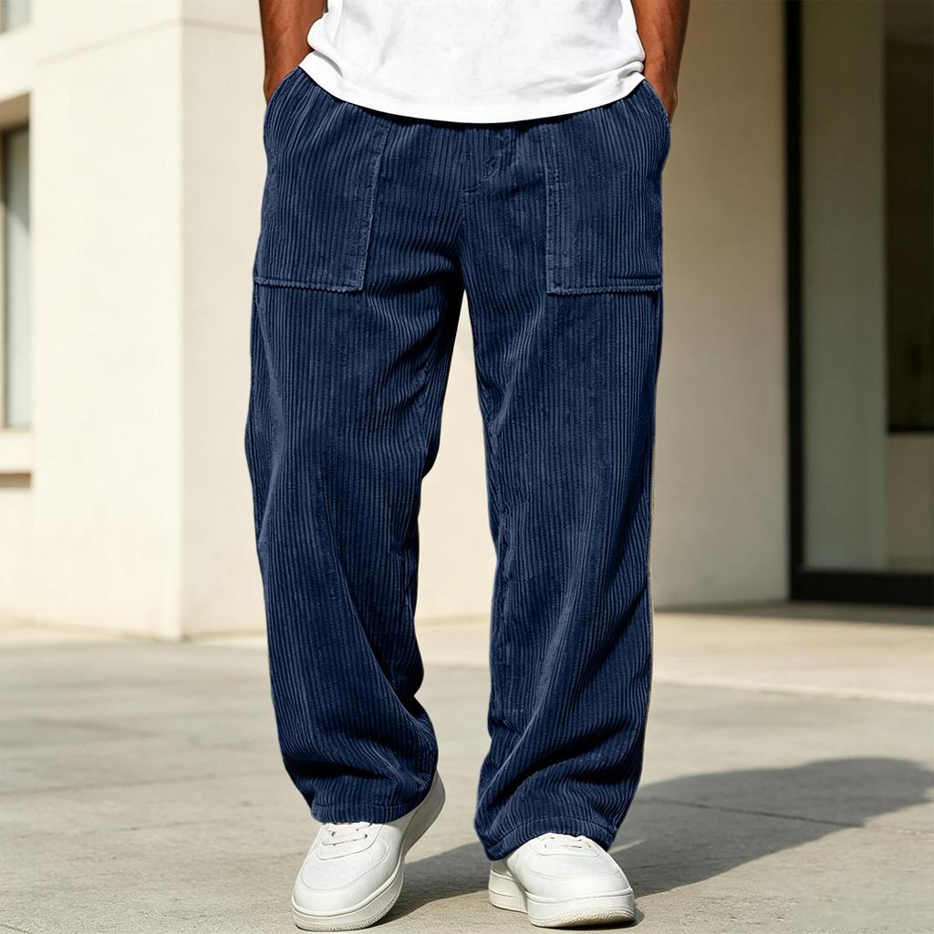 Men's Long Corduroy Pants, Trendy and Versatile for Casual Everyday Wear