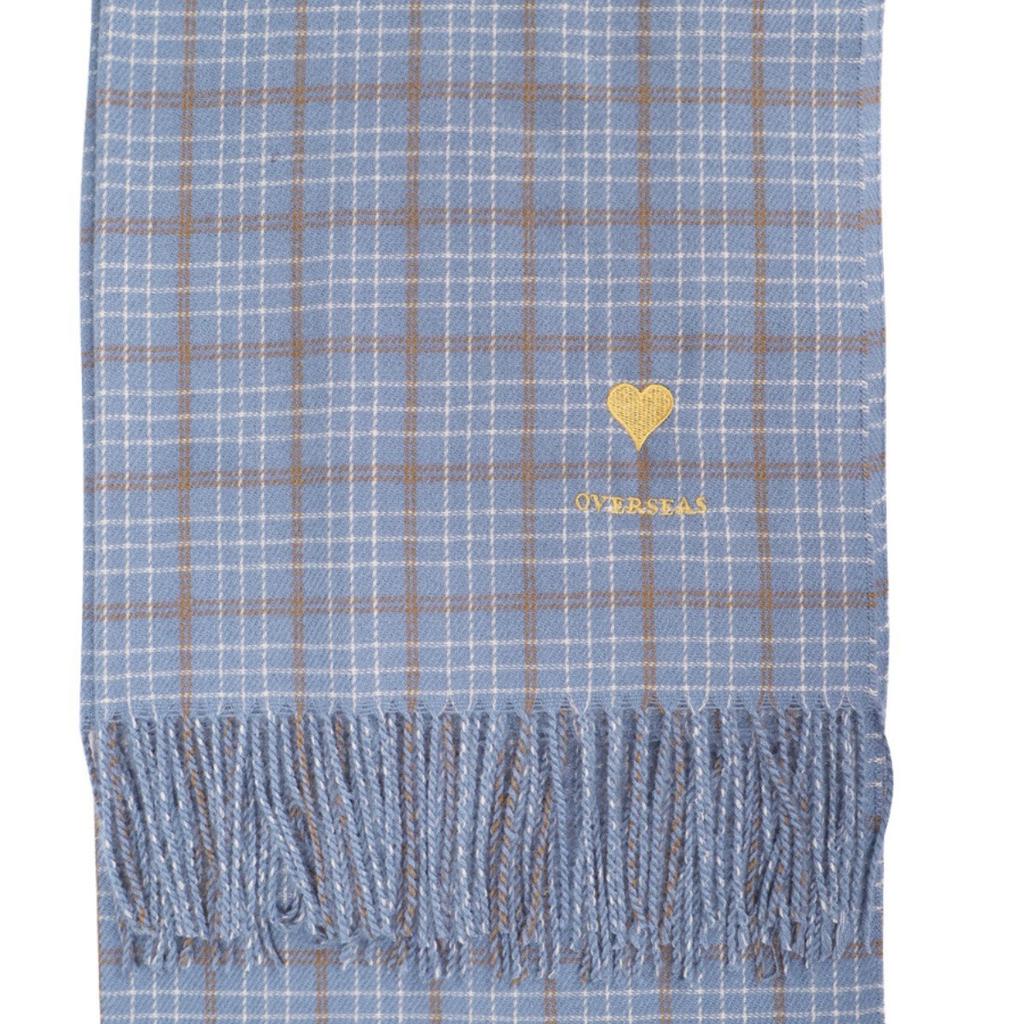 Love beige plaid scarf women's autumn and winter new Korean version student imitation cashmere shawl dual-purpose scarf