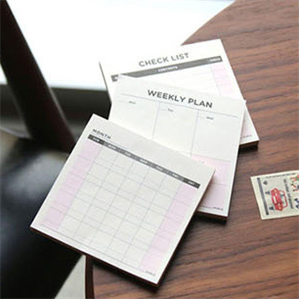 Portable Plan List Notebook Check List Stationery Weekly Plan Daily Weekly Memo Pad Month Planner