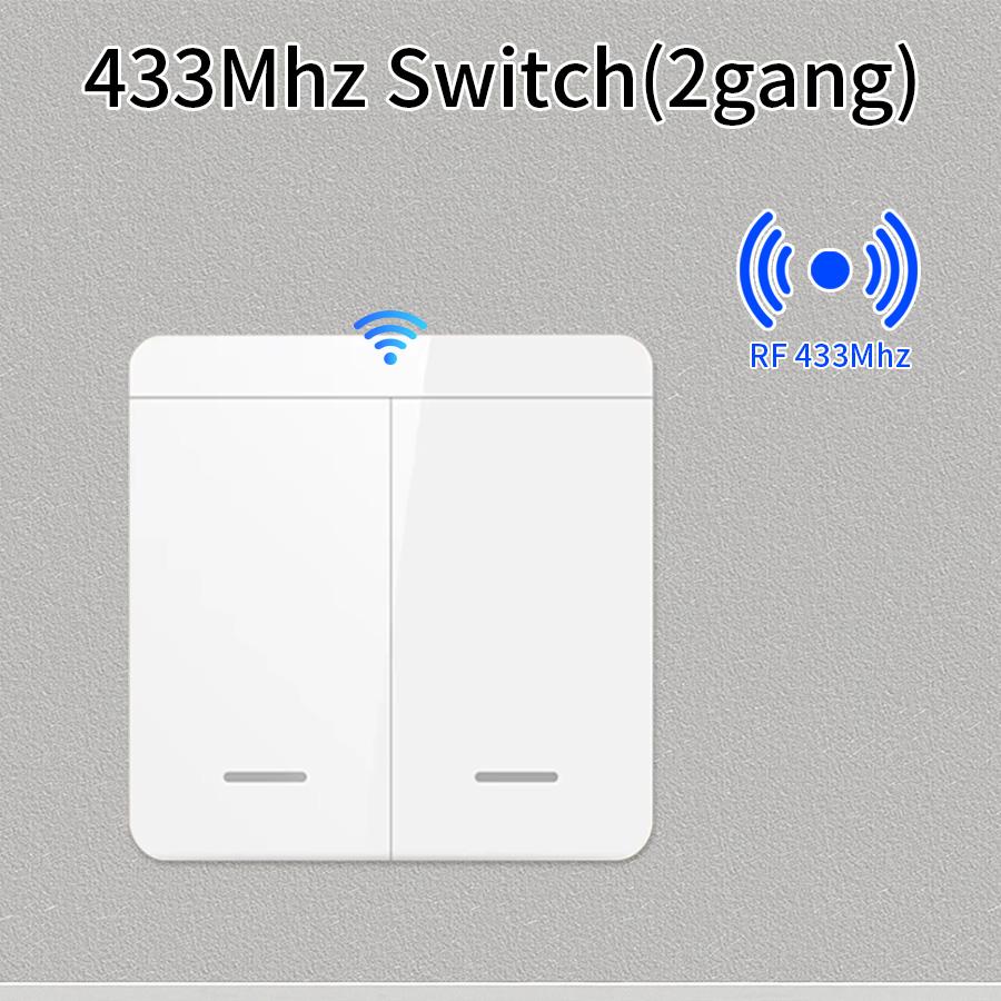 RF 433Mhz Universal Wireless Remote Control Light Switch 10A 110V 220V Relay Receiver 1/2/3 Gang Wall Panel Switch For LED Lamp