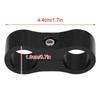 Qiilu [2pcs] AN6 Hose Separator Clamp Fitting Adapter Bracket Aluminum Alloy Universal (Black)