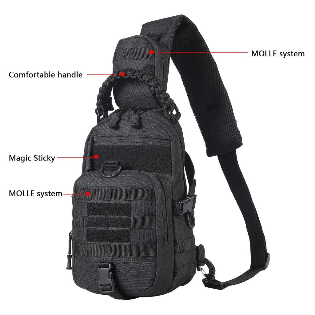 Multi Functional Outdoor Chest Bag, Sports Cycling, Hiking, Portable and Wear-Resistant Crossbody Bag