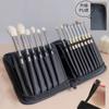 15 Slots Folding Cosmetic Brush Case with Zipper Women Cosmetic Brushes Storage Bag Female Travel Makeup Tools Holder Organizer