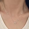 Fashion Double Layered  Color Necklace Punk Simple Smooth Linked Ring Circles Geometric For Women Girl Fine Jewelry Gift