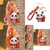 Adorable Cartoon Harvest Panda Keychain Plush Bag Charm Car Ornament Gift