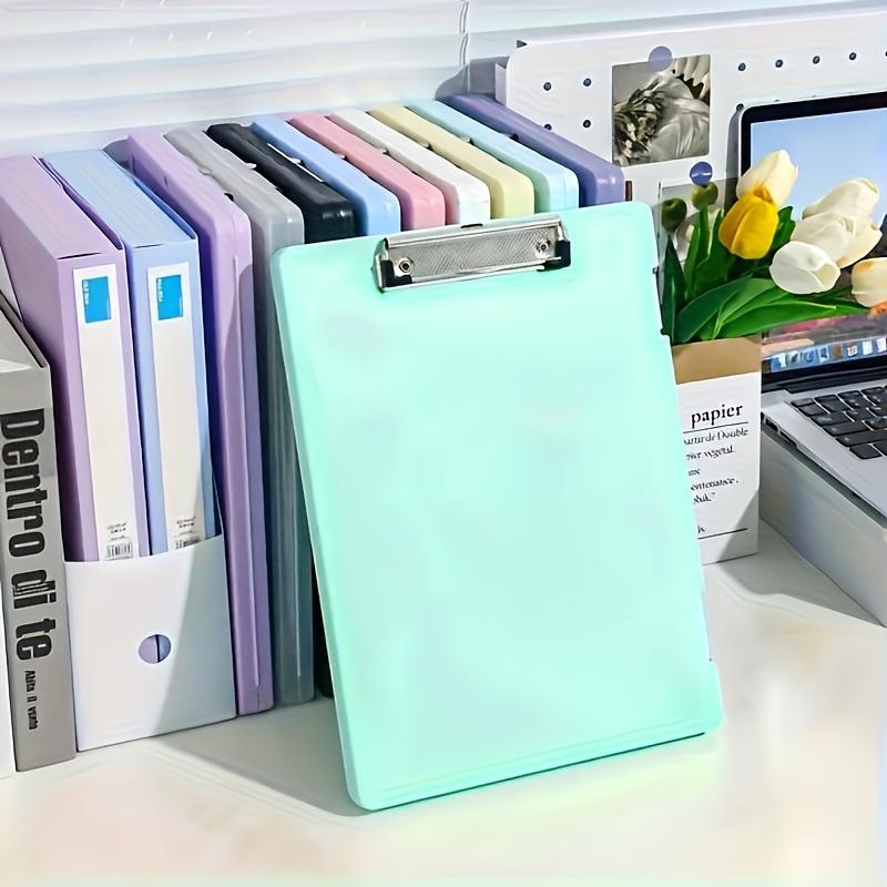 

1pc Large-Capacity A4 File Organizer with Acrylic Board Clip - Multi-Functional Document Holder for Office, School & Music зелёный