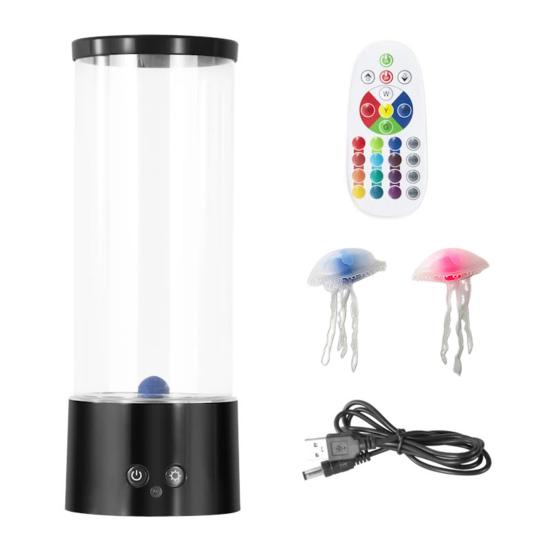 LED Jellyfish Lamp 17 Color Setting Jellyfish Aquarium Light with Remote Control Fantasy Tank Table Lamp Ultra-Silent Night Lights for Home