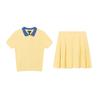 Polo Kinder Strick-Baumwolle Polo-Cardigan Kleid Set Kinderkleid Set CWPO2STG2U20042-700