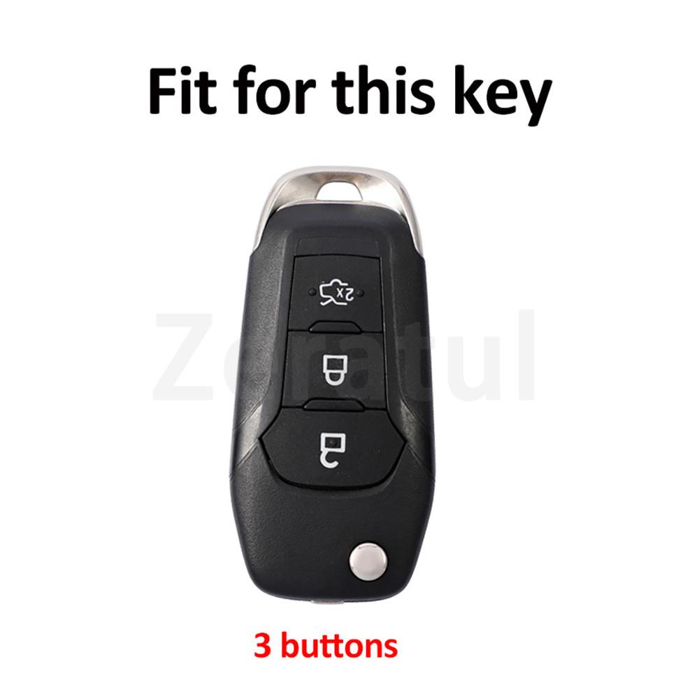 TPU Schale Schlüsseloser Schlüsselanhänger Zubehör für Ford Ecosport Kuga Escort Fusion Fiesta Mondeo Everest Ranger F150 Auto Klappschlüssel Hülle Abdeckung