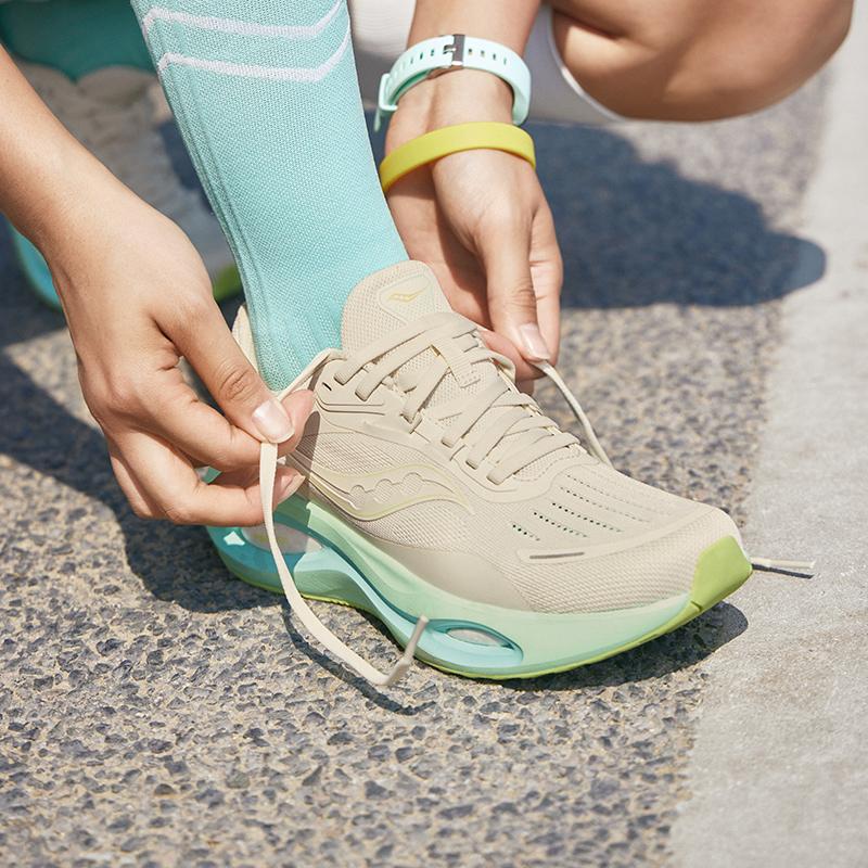 SAUCONY Phoenix Inferno 3 Daily Running Shoes Pwrvizi High Elastic Eva Women Running Shoes Light-Green S18229-1