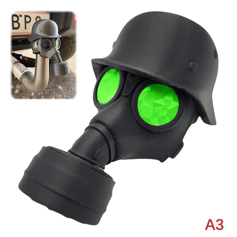 Anhängerkupplungsabdeckung mit Stahlhelm und Gasmaske 3D-gedruckte Anhängerkupplungskugelabdeckung verhindert Rosten des Aufnahmerohrs