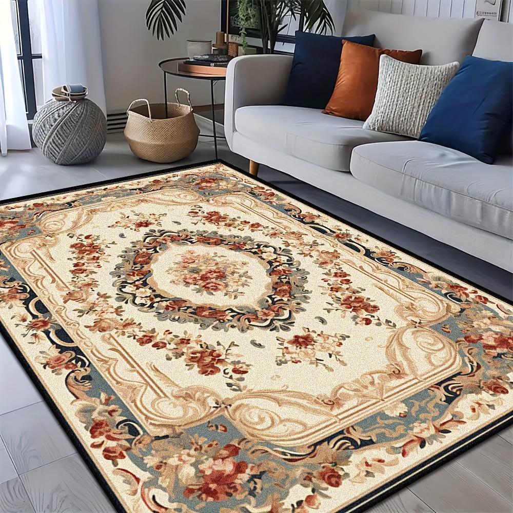 Květinové koberce v evropském stylu pro obývací pokoj Retro dekorace Domácí koberec Hala Pohovková oblast Podložka na podlahu Pokojová dekorace Velký koberec