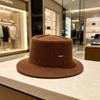 New small standard concave top elegant top hat children autumn and winter French retro flat brim warm face small bucket hat