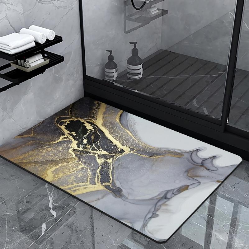 Ink Wash Painting Diatom Mud Entrance Door Mat Antislip Hallway Home Outdoor Kitchen Rug Bathroom Porch Floor Carpet Decorate