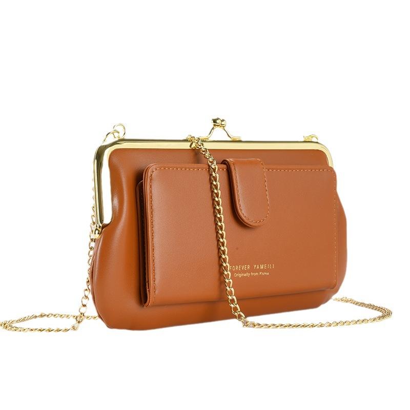 PU Leather Women Handbags Multifunctial Large Capacity Shoulder Crossbody Bags Fashi Chain Strap Lady Mey Cellphe Purse