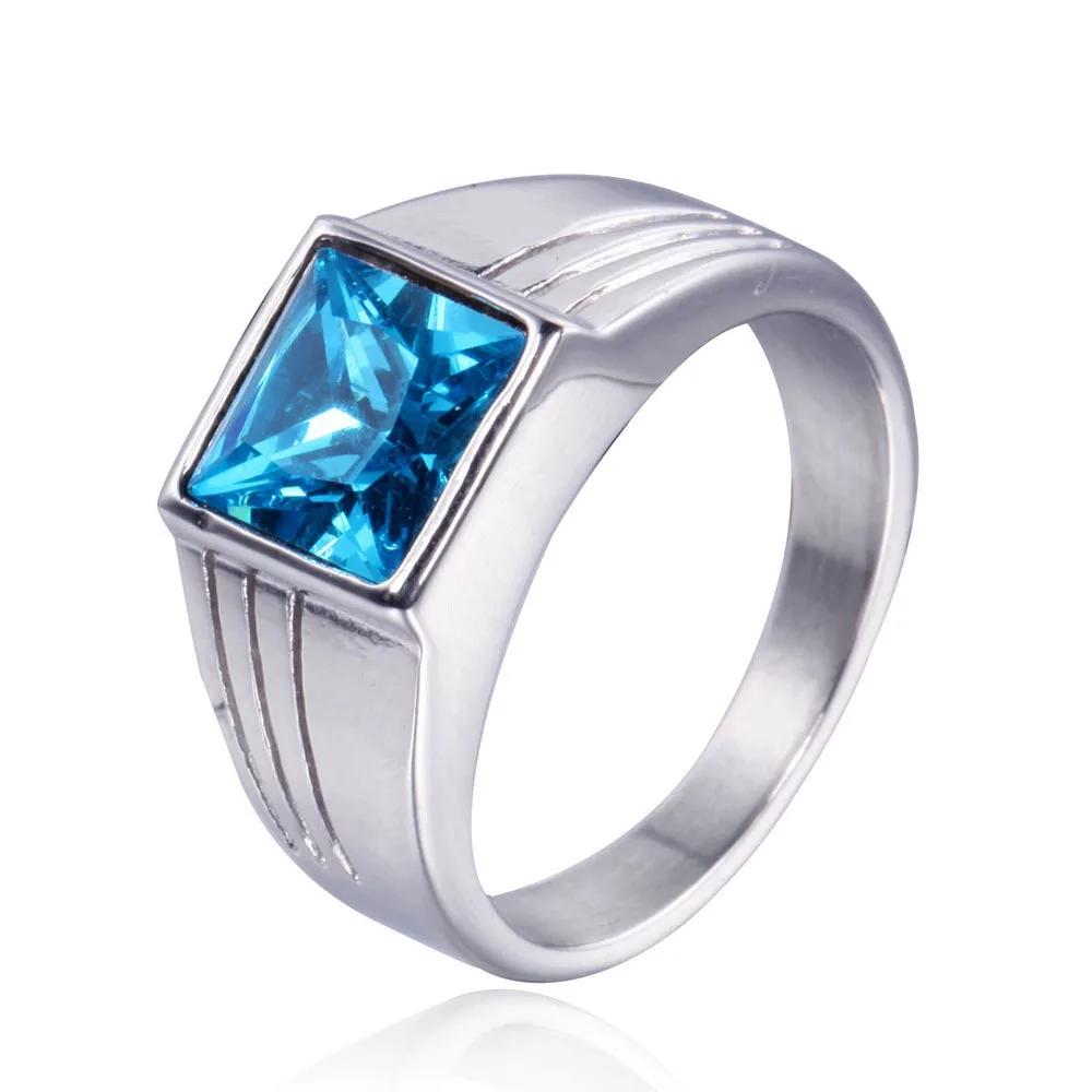 Personality High Quality Big Stone Rings for Men Women Punk Hip Hop 316L Stainless Steel Ring Fashion Jewelry Gifts Dropshipping
