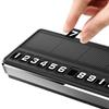 Solar Car Phone Number Plate LED Lighting Car Park Stop Luminous Multiple Number Parking Gadgets Auto Parking Card Car Accessory