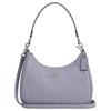 Shoulder Bag Teri 29 Silver Hardware, Zippered Outer Pockets, Pebbled Leather, Armpit Bag, Hobo Bag, Crossbody Handbag, Large Size, Women's