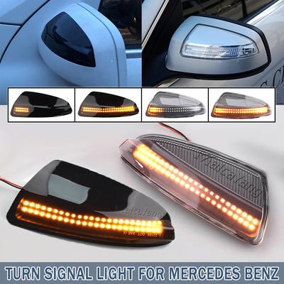 2 luces intermitentes para espejo lateral de Mercedes Benz Clase C W204 S204 Viano Vito W639 ML W164 LED blanco DRL