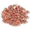 50 pcs Electroplated CCB Metallic Peach Heart Beads for Jewelry DIY and Bracelet Spacers