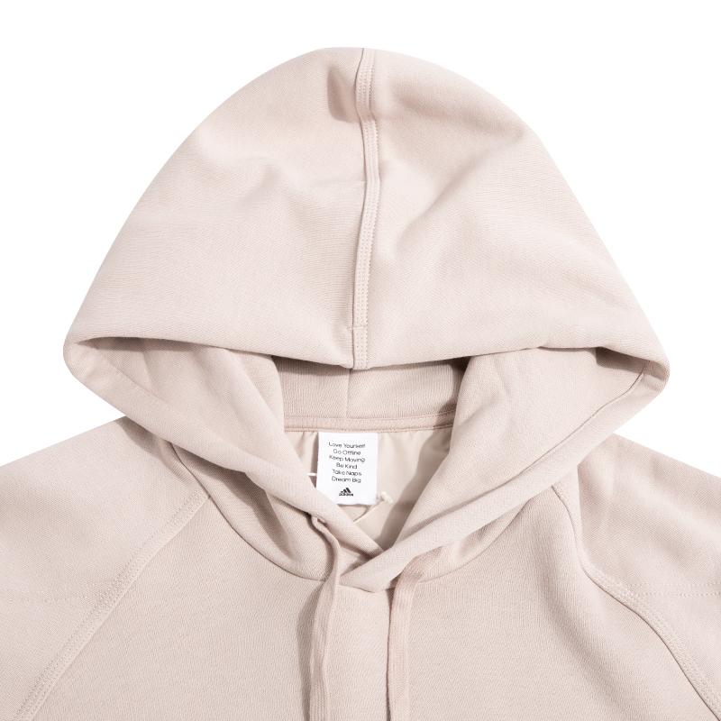 Adidas Caps Hd Solid Color Logo Sports Casual Hoodie Men Tops Heather-Grey IA9341