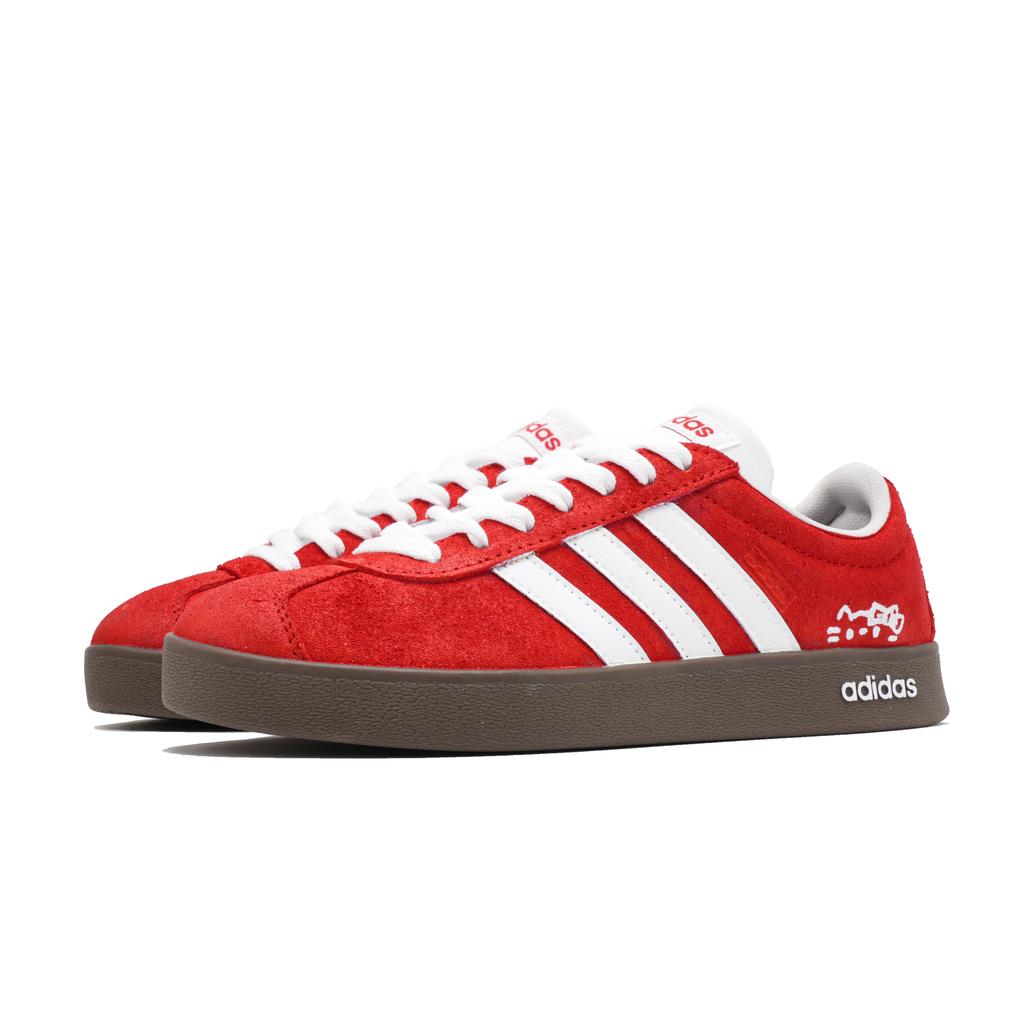 Adidas VL COURT 2.0 Red Catberry Slip Resistant Low top German Army Trainers Unisex Red HQ1802(Team1166-)
