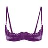 Womens Floral Lace Underwired Brassiere Sheer Design Adjustable Strap Unlined Lingerie Bra