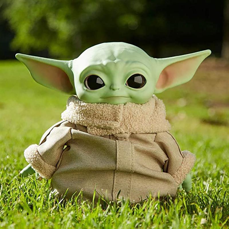 Anime 28Cm Baby Yoda Anime Starsd Wars Stuffed Doll Action Figures Toys Cute Yoda Doll Desktop Decor Collection Christmas Gifts