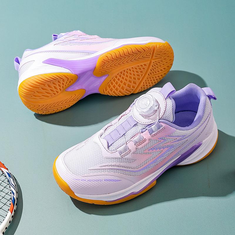 Unisex Indoor Sports Shoes: Badminton, Football, Tennis, Volleyball, Baseball - Rotary Buckle, Flat Design for Men, Women & Kids