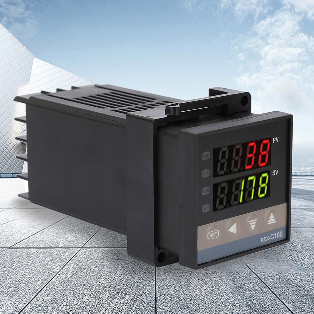 0 Celsius ~1300 Celsius  Alarm REX C100 Digital LED PID Temperature Controller Thermostat Kit AC110V 240V