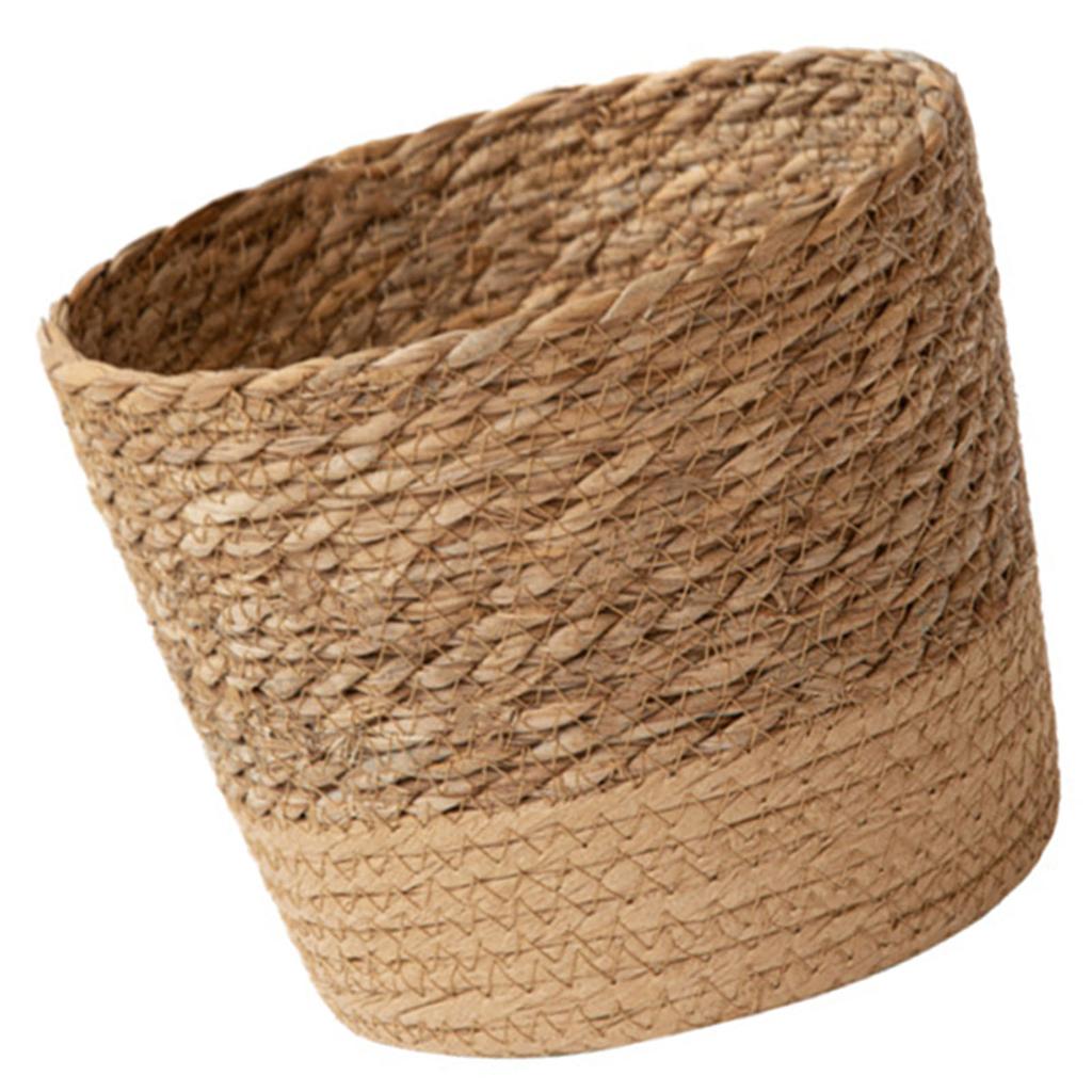 Natural Woven Planter Basket Home Decor Rattan Straw Woven Flower Basket Gardening Pots for Housewarming Christmas Gift