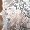 WUBODTI White Lace Swag Curta for Kitchen, Sheer Floral Embroidery Window Valances Hollow Knitted Home Decor Lace Valance Curta for Living Room