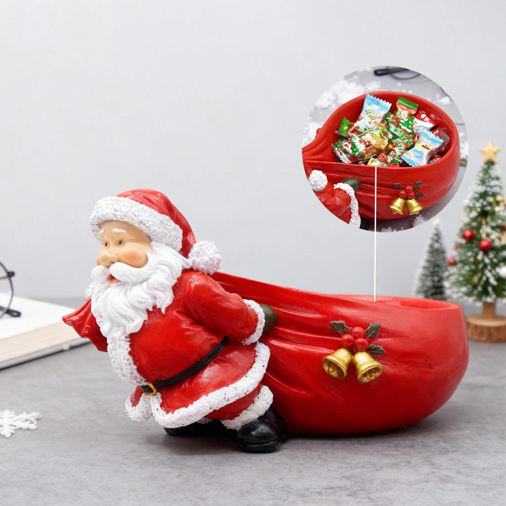 Christmas Figurines Santa Fun Resin Bag Shape Party Supplies With Bell Christmas Decoration Figurine For Birthday Party Offices