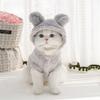 Bunny Ear Fluffy Pet Vest for Cats & Small Dogs - Soft Warm Cat Clothing (3 Colors: Pink/Beige/Grey)