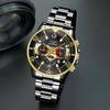 Stainless Steel Watch Men's Quartz Watch Green Water Ghost Watch Men's Calendar Watch Men's Steel Strap Watch Student Watch