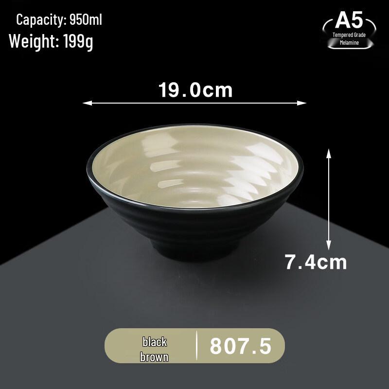 A5 Melamine Imitation Porcelain Ramen Soup Bowl