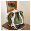 Nylon cloth bag women's large-capacity new summer casual messenger bag portable drawstring pleated tote bag