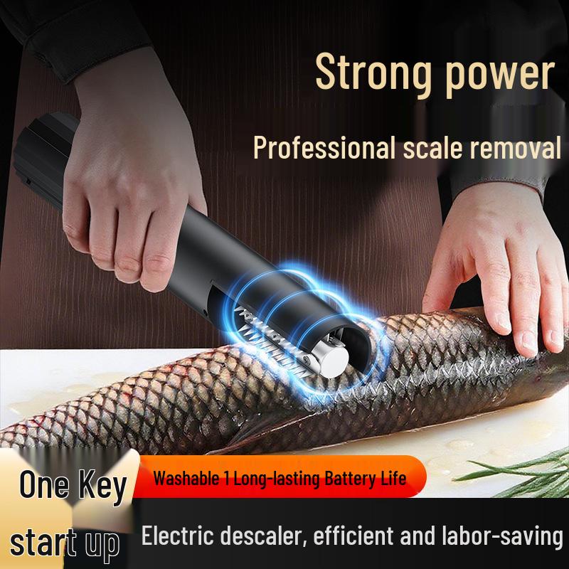 Electric Automatic Fish Scaler Planer - Descaling Brush and Knife Tool