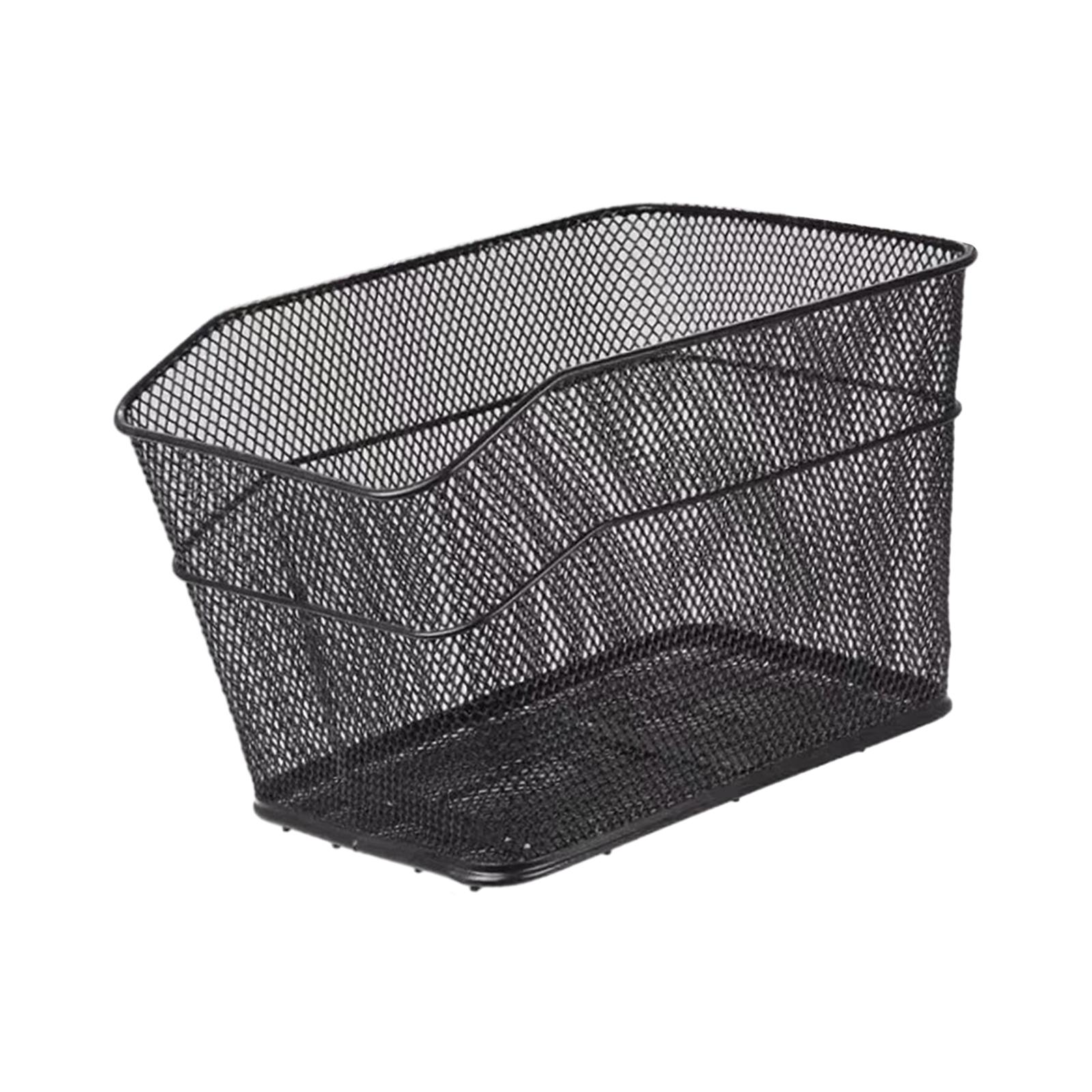 

Rear Bike Basket Holding Water Bottle, Toys, Snacks Thicken Easily Install Bike Luggage Rack Basket for Outdoor Biking Equipment чорний