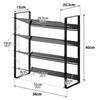 Yamazaki Tower Under-Sink Wide Bottle Storage, 4 Tiers, Black, W38 x D20.3 x H40cm, Large Capacity, Bottle Rack, Product Number: 1339