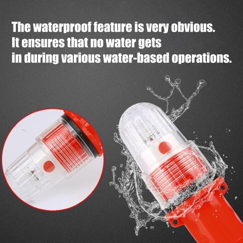Energy Efficient 3V Fishing Light with Flashing Alerts Waterproofed Durability LED Fish Light for Marine Boats Safety