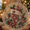 Christmas Tree Ornaments Acrylic Hanging Ornament, Faux Pearl Art DIY Painting Holiday Gift Ideas Suncatcher, 20cm Glowing Window Decor for