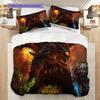 Fantasy Warriors Unite Bedding (1 * duvet cover + 2 * pillowcase, without core) 2D Flat Soft and comfortable Christmas birthday gift