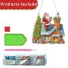 2D/Flat Xmas DIY Rhinestone Diamond Art Window Pendants Diamond Painting Set Diamond Art Acrylic Pendant Wall Door Decoration