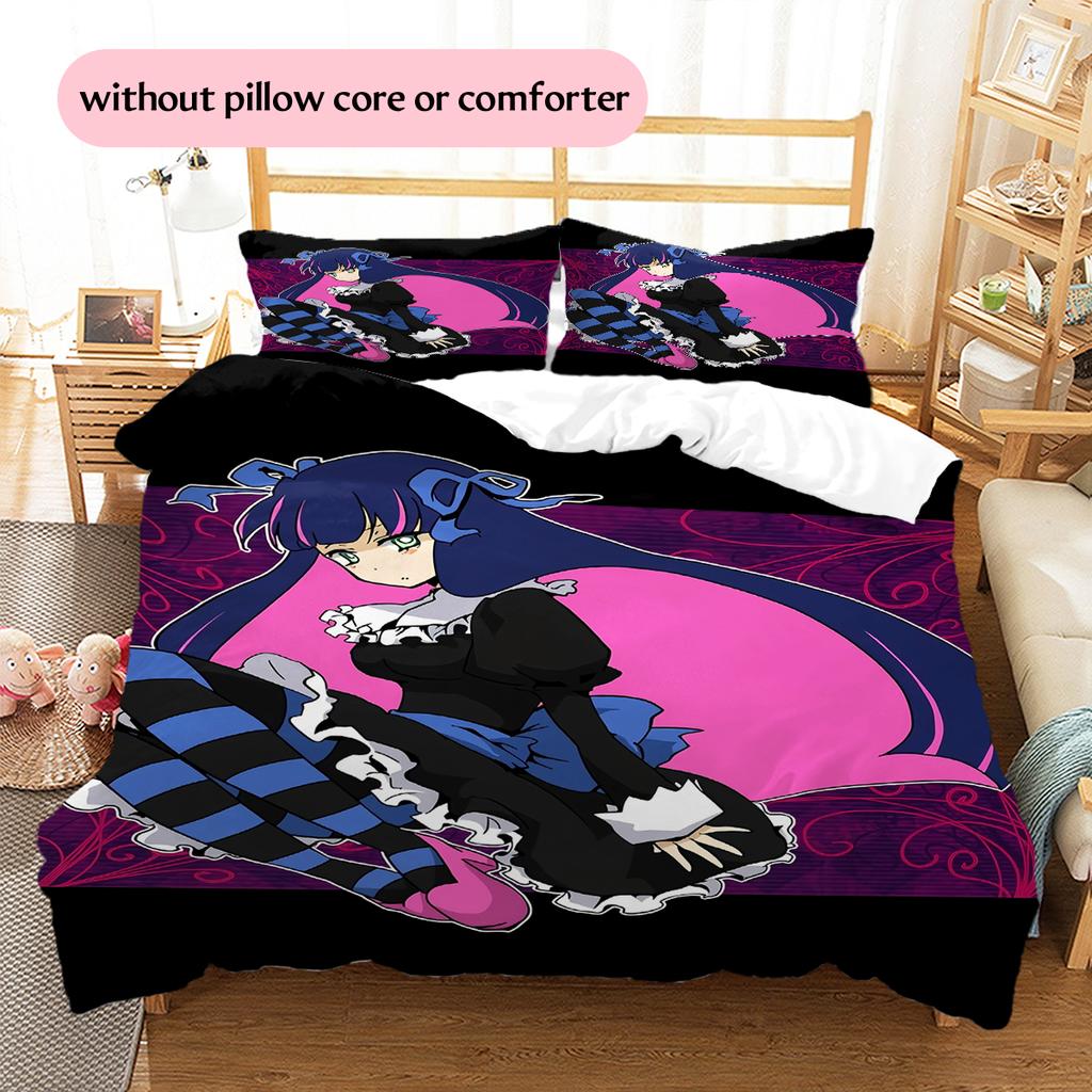 Stocking Pattern Bedding Home Decoration Birthday & Festival Gift (1 * duvet cover + 2 * pillowcase, without core)