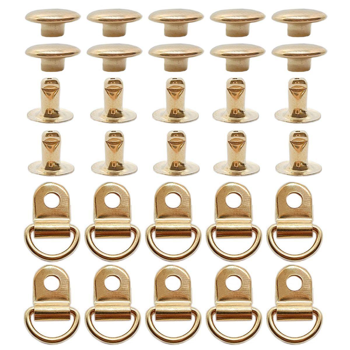 

10 наборов крючков для шнурков с пряжкой D-образного кольца для кожаной обуви, инструмент для заклепок своими руками