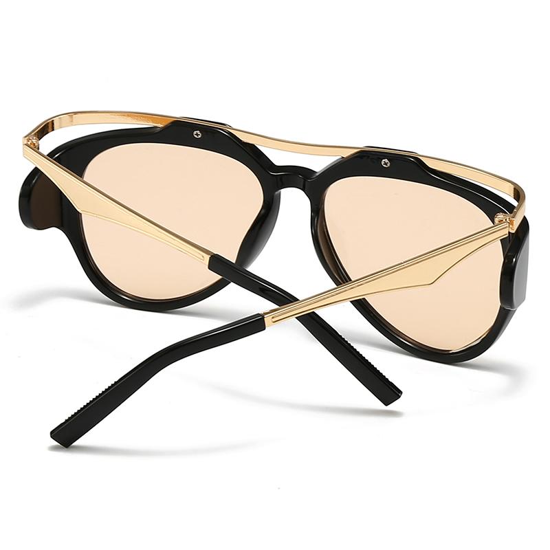 Außenhandel Beliebte Sonnenbrille Europäische und amerikanische Straßenfotografie Ins Beliebtes Modell Geometrischer Metallrahmen S