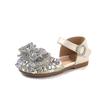 Spring/Summer New Korean Edition Girls' Half Sandals, Baby Girls' Bow Princess Shoes, Girls' Sparkling Dance Performance